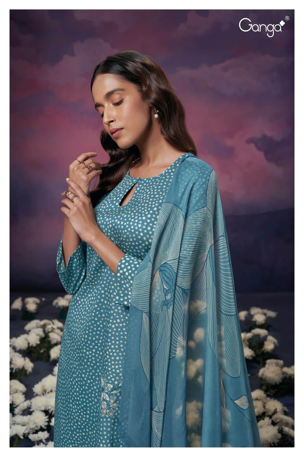 Ganga Suits Presents Zella Cotton Fabric With Heavy Work Salwar Suit  Wholesale Dealer